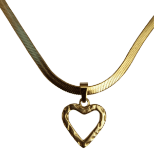 COLLAR DORADO CORAZÓN HUECO