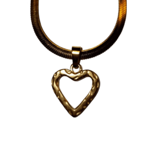 COLLAR DORADO CORAZÓN HUECO