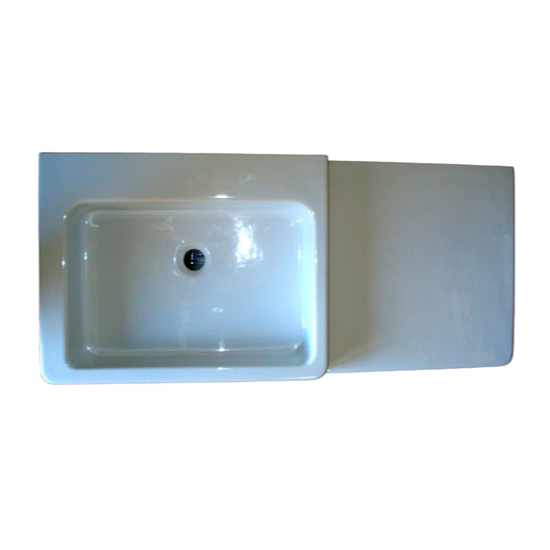 Lavabo de cerámica blanca